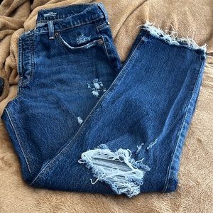 Old Navy size 6 high rise slouchy straight jeans